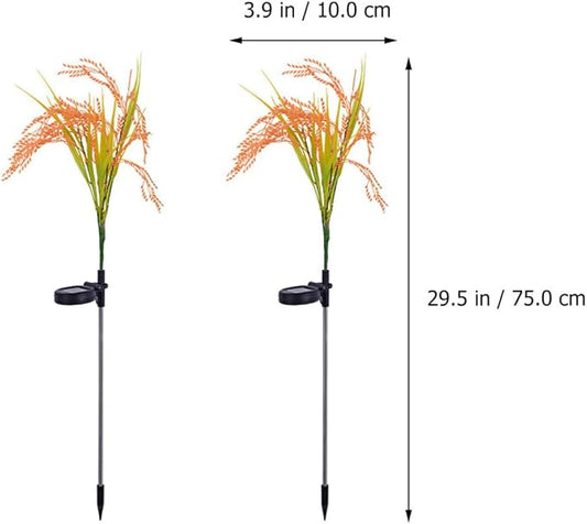 Beaupretty 4pcs Solar-Powered LED Chic Grain-Inspired Light Garden Pathway In-ground Lawn Decor Outdoor Yard Lighting for Patio and Park