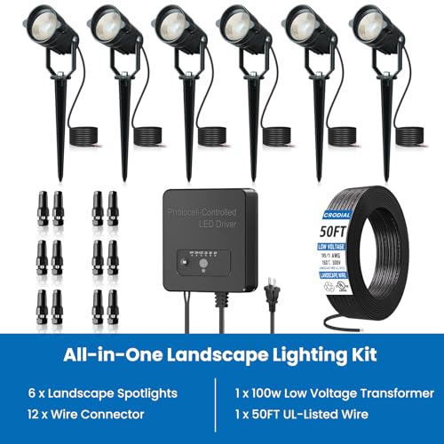 6W Low Voltage Landscape Lighting Kit - 6 Pack
