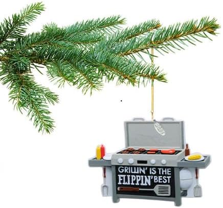 BBQ Ornament, 2026 Christmas Ornaments - Grill, Grilling or Smoker Gift - Easy to Personalize at Home - Comes in a Gift Box so It's Ready for Giving