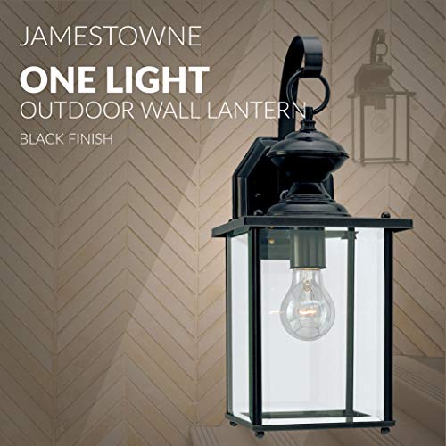 Jamestowne 1-Light Outdoor Wall Lantern - Black