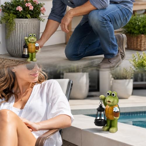 Goodeco Solar Turtle Lantern - Garden Outdoor Light