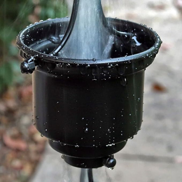Nutshell Stores Naoki Cups Rain Chain - Black - 10 Feet