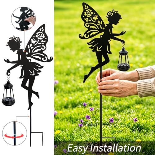 Solar Fairy Garden Lights - Hanging Lantern Stakes