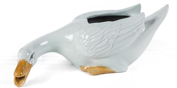 Animal Pond Fountains, Animal Pond Spitters, Duck Shape Ponds Water Spitters, with Water Pump, Outdoor Garden Fountain Spitter Ponds Water Feature(White,10x4.1x3.4in)