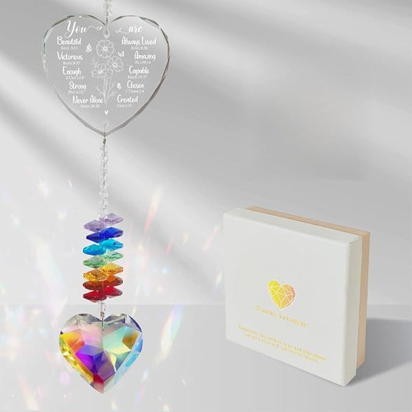 Christian Gifts for Women Birthday, Bible Verse Crystal Suncatcher Inspirational Gifts for Friends, Mom, Sister, Girl, Female Coworker, Christian - Religious Spiritual Gift, Thanksgiving, Christmas
