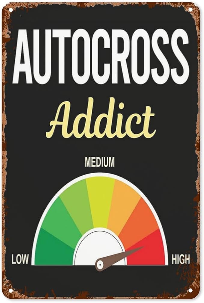 Vintage Metal Tin Sign Autocross for Home,Patio,Yard,Kitchen & More 8x12 Inches Retro Funny Quote Wall Decor for Indoor & Outdoor Use