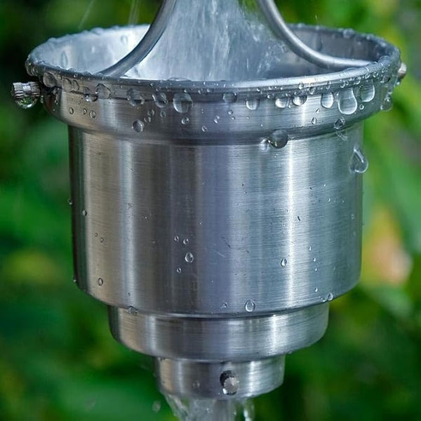 Nutshell Stores Naoki Cups Rain Chain - Aluminum - 10 Feet