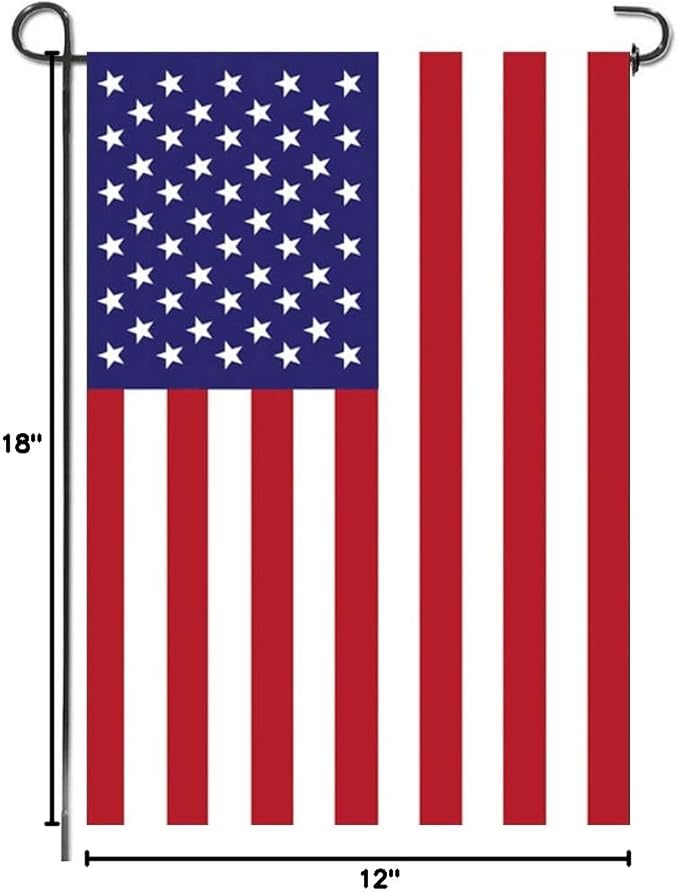 URSKYTOUS American Garden Flag Small American Flag Double Sided 12×18 Inch Weatherproof Patriotic USA Garden Flags Outside Thick Burlap Stars and Stripes Flags for Outdoor Yard Patio Lawn Decor