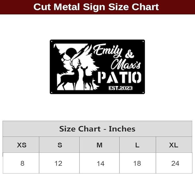 MeMate Personalized Metal Sign for Backyard, Custom Name Sign for Outside, Large Metal Housewarming Gift
