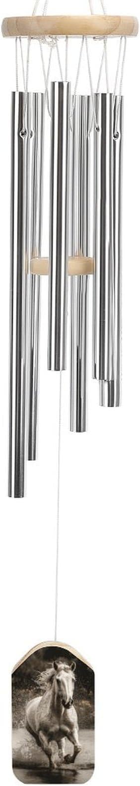 Large Aluminium Wind Chimes 20.5" Inches Horse Running by The Water Wind Chimes for Outside Memorial Wind Chimes Sympathy Wind Chime for Outdoor Garden Patio Decoration