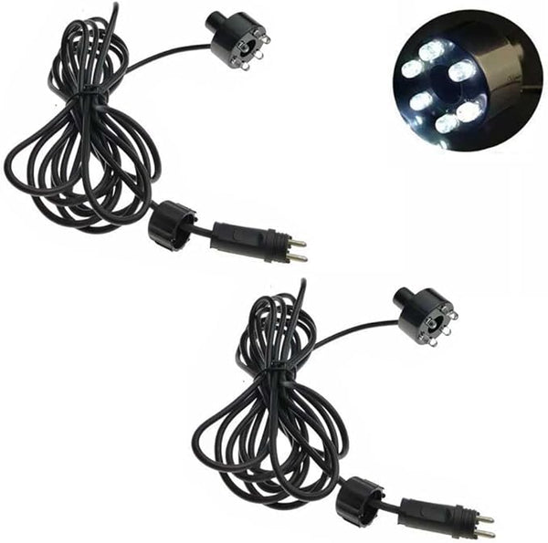 Wholesale Fountain Submersible LED Light Fountain Ring (6-LED no AC Plug) for Garden, Square, Yard (White,2)
