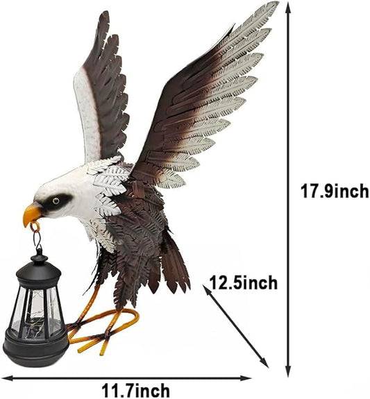 Solar Lights Animal Statue Metal Sculpture Rooster Ornaments Garden Decoration Metal Yard Art for Patio Lawn Backyard Outdoor Decoration (CS029)