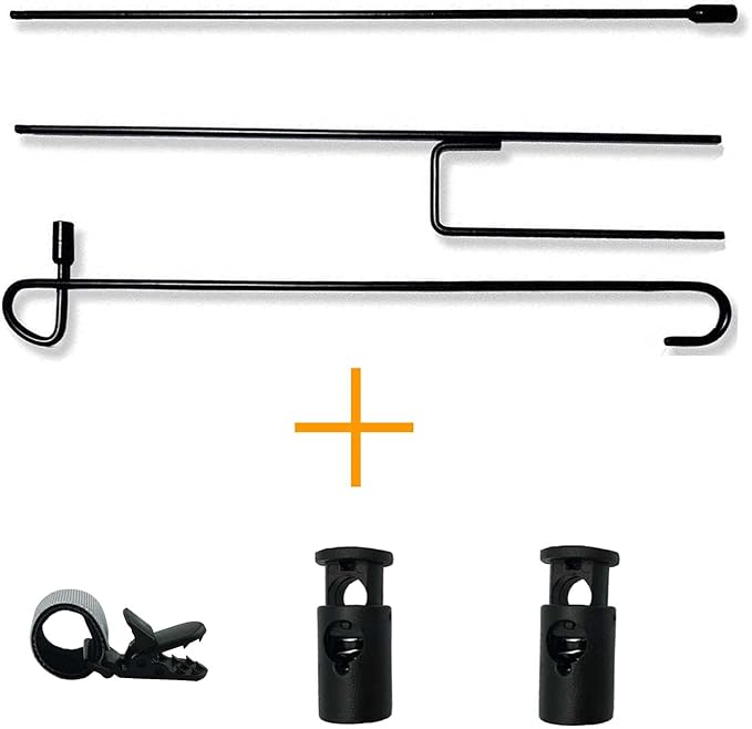 Garden Flag Stand-Holder-Pole with Flag Stopper and Clip Waterproof Powder-Coated Paint for House Flags,Decorative Yard Seasonal Flags