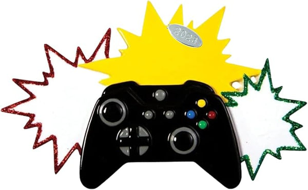 Gamer Ornaments for Christmas Tree, Gamer Tree Ornaments, Video Game Controller, Gaming Ornament and Video Game Controller - to Be Personalized at Home, with Year Hangtag - Comes in Gift Box