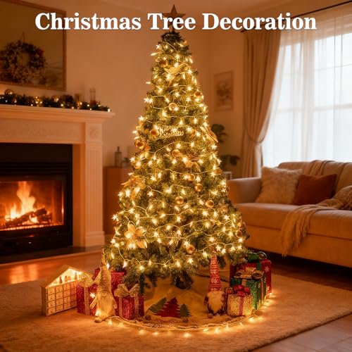 Star String Lights 33ft 100 LED - Warm White Waterproof Battery Operated