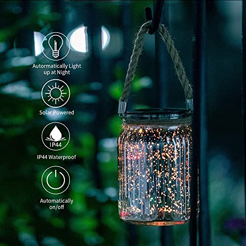 Solar Lanterns - Waterproof Mason Jar Lights 2-Pack