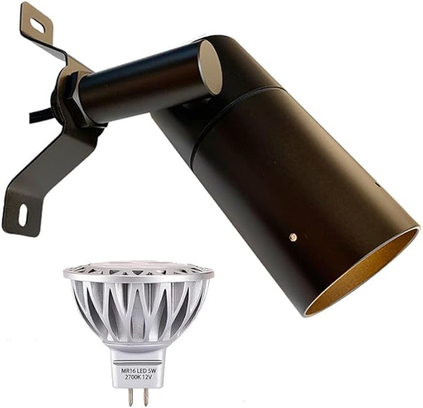Arrownine Landscape Lighting Moonlighting Tree Down Lighting Fixture,Low Voltage 12V Outdoor Lighting Wall Mounted Down Lights Replaceable MR16 LED Lamp Warm White Bronze Color with Bulb