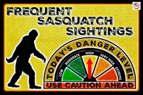 WORLD'S GREATEST MAN CAVE SIGNS! 8"X12" ALL WEATHER METAL MADE IN USA FUNNY BAR GARAGE OFFICE LOUNGE DECOR (SASQUATCH GAUGE)