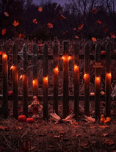 Halloween Orange Flicker Flame String Lights - 50FT, 27 Bulbs