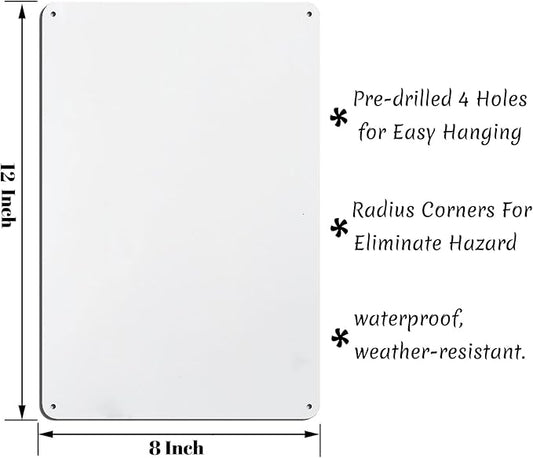 Vintage Tiger Metal Sign Beware of Tiger Aluminum Sign Funny Beware Animal Decor 12"x8" Inch