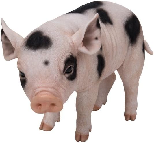 Hi-Line Gift Ltd Standing Pig Statue with Black Spots