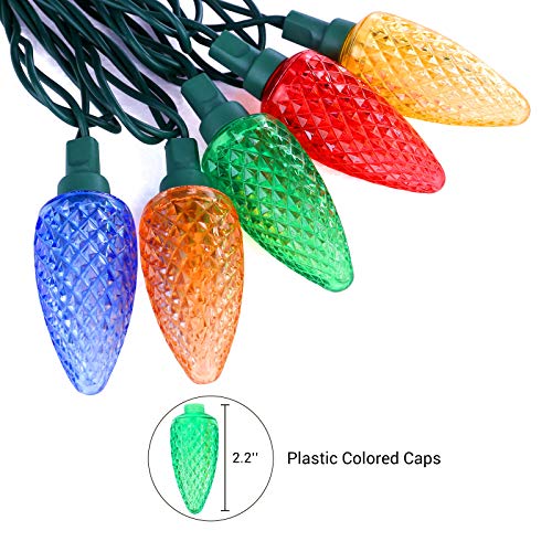 DEWENWILS C9 50LED Multicolor Christmas String Lights - 33.3ft Waterproof