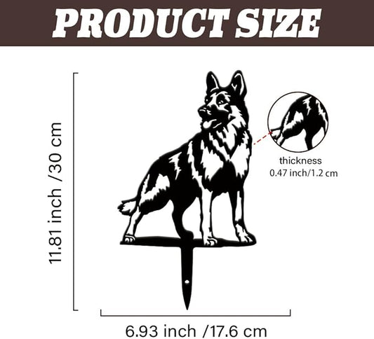 SUPERDANT Metal Dog Garden Decor for Outside Sheepdog Shepherd Yard Stakes for Decorations Outdoor Statues Iron Art Stake Decorative Silhouette Lawn Ornament Patio Porch Farmhouse Decoration Gifts