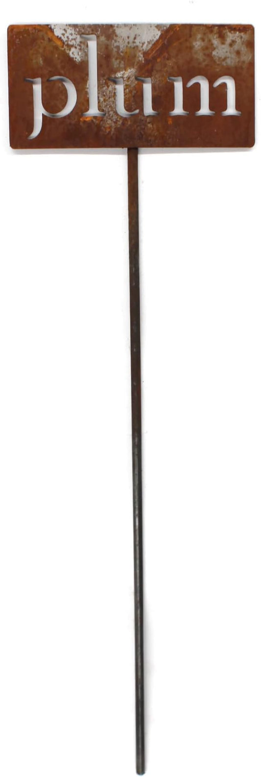 Classic Metal Garden Markers 19 Inches Tall (plum, Naturally Rusted)