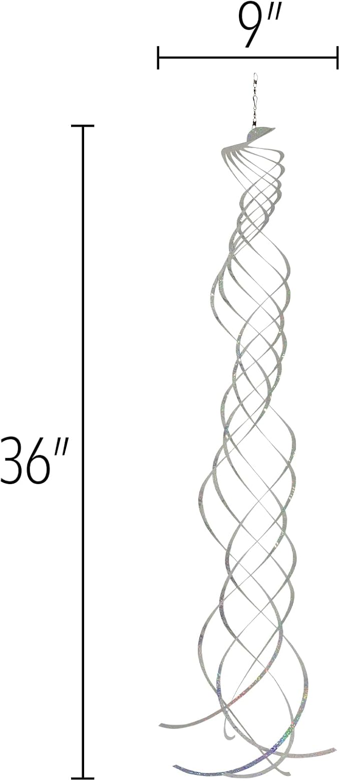 In the Breeze Mylar Spinner Silver Turbulance — 36" Long