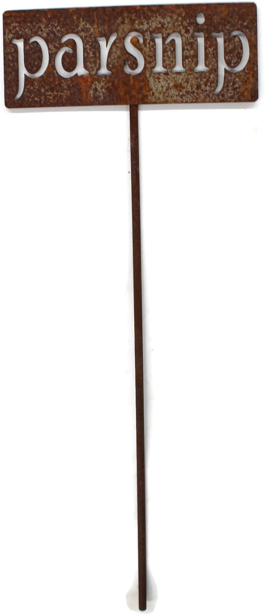 Classic Metal Garden Markers 19 Inches Tall (parsnip, Naturally Rusted)