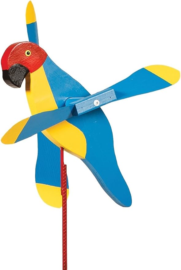 Macaw Whirligig/Whirly Bird Garden Spinner Lawn Decoration Amish-made