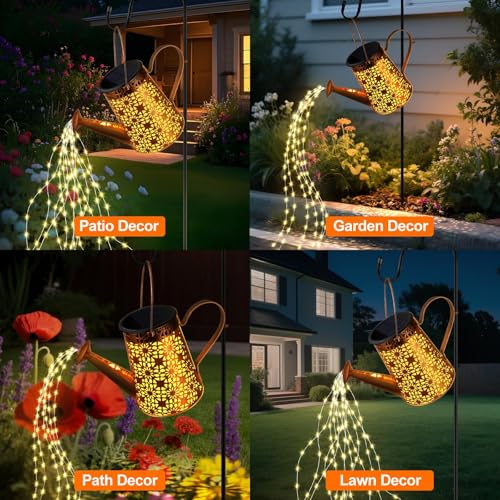 Solar Watering Can with Lights - 2 Pack