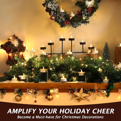 Flameless LED Candles with Timer - 12 Pack Warm White