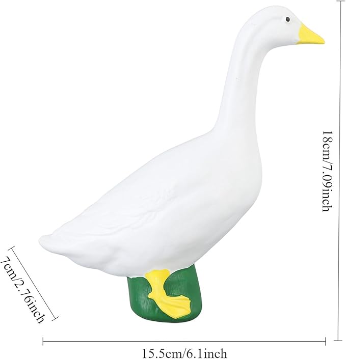 LICAEVEY Goose Statue, Big Resin Large White Goose Garden Lawn Yard Sculpture, Exquisite Craft Goose Figurine Decoration for Indoor and Outdoor