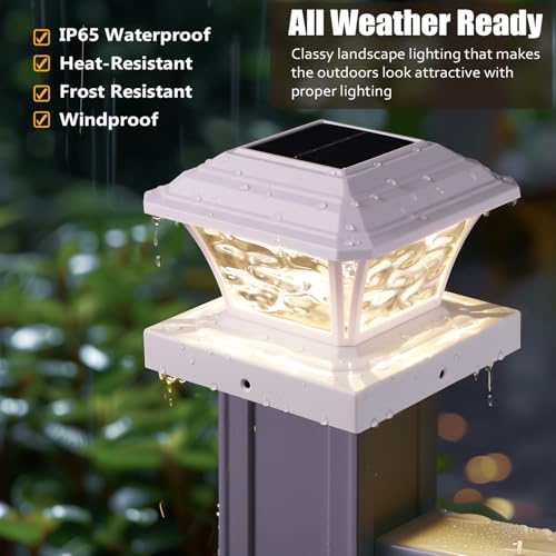 4x4 Post Solar Cap Lights - 3 Color Modes