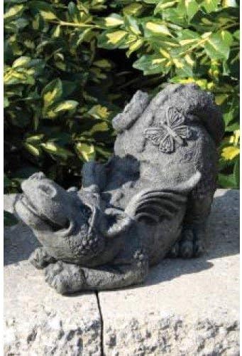Little Darling Dragon Baby Pup 'Butterfly' - Solid Cast Stone Garden Statue - a Great Home or Garden Idea - Durable, Lifelike Sculpture - Fun Exterior and Interior Art