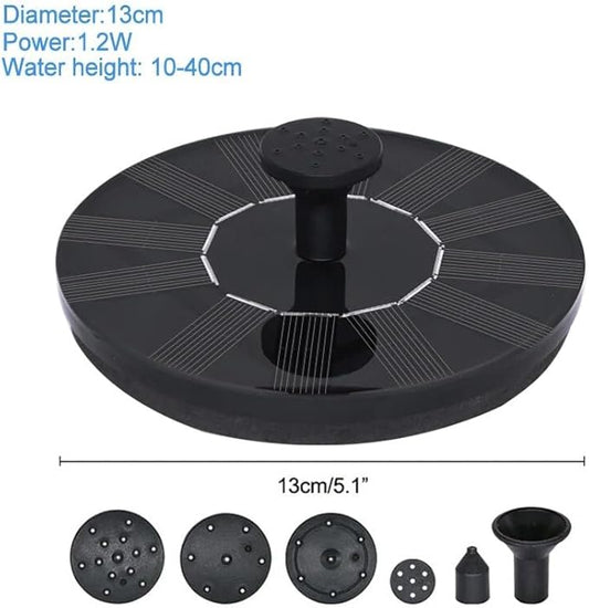 JOEBO Electric Submersible Pump Outdoor Bird Bath Solar Fountain Water Pump Direct Sale Floating Solar Fountain Pool Pond Home Garden Decoration (Color : 13cm 1.2W)