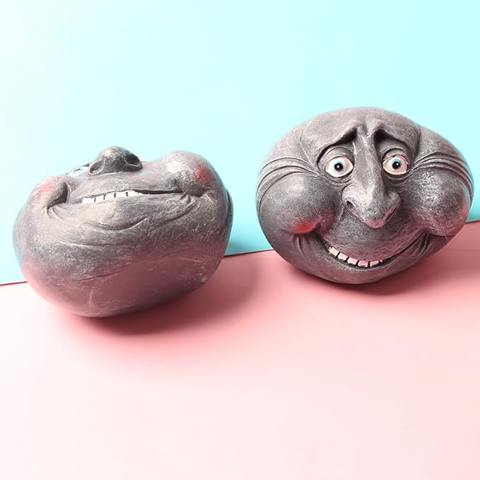1pc Contemporary Style Funny Rock Figurine - Resin Garden Lawn Statue, Outdoor Patio Sculpture, Quirky Home Decor Craft for Various Rooms, Easter, Hanukkah, Thanksgiving, No Electricity Needed
