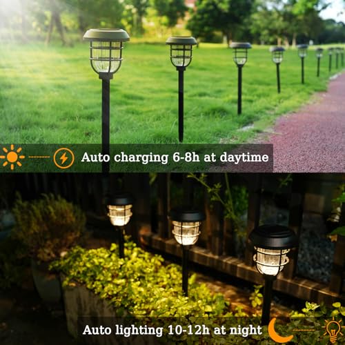 Solar Pathway Lights - LED Stake, Waterproof, 8 Pack