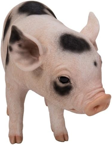 Hi-Line Gift Ltd Standing Pig Statue with Black Spots