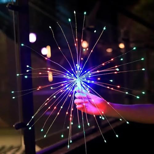 Solar Firework Lights 5-Pack - 450 LED 8 Modes Dimmable Multicolor
