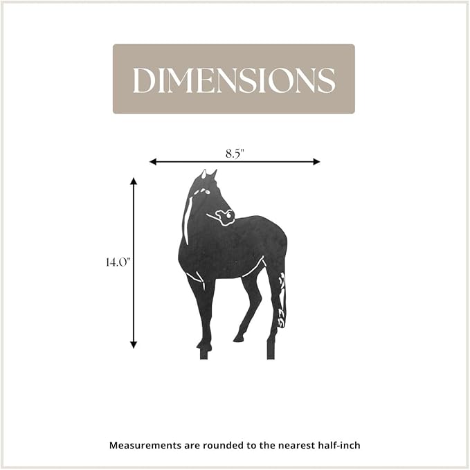 Corten Steel Horse Silhouette Rusting Yard Stake