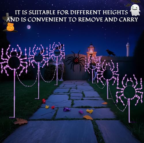Halloween Spider Pathway Lights - 3 Pack Plug In