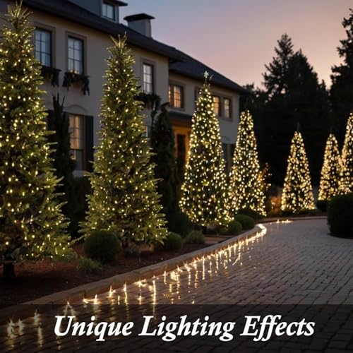 Warm White 200 LED Twinkle Lights - 81Ft, 8 Modes & Timer