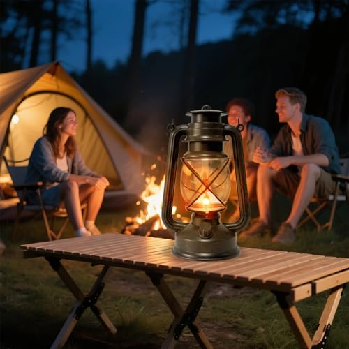 LED Vintage Lantern 2-Pack - Battery Powered Waterproof Flame Wick