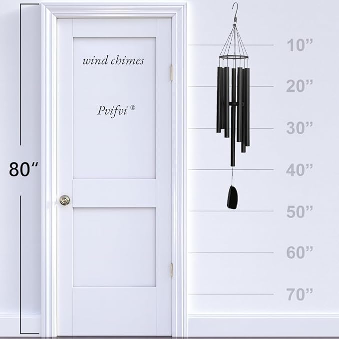 Wind Chimes for Outside Deep Tone, 47" Large WindChimes with 7 Tubes, 100% Rustproof Aluminum, Memorial Gift or Garden, Patio, Porch and Outdoor Décor