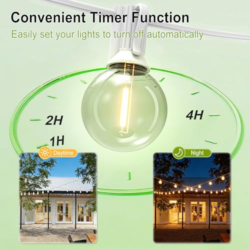 Outdoor String Lights 30FT Waterproof Remote Control