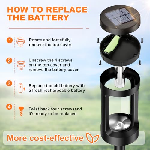Solar Pathway Lights - 8 Pack, IP65 Waterproof