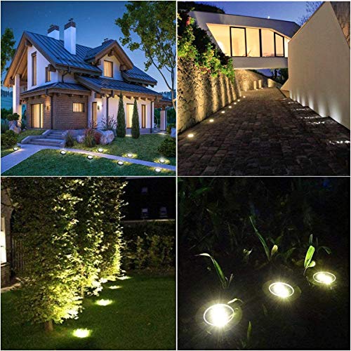 Solar Ground Lights - Waterproof Outdoor Pathway (12 Pack)