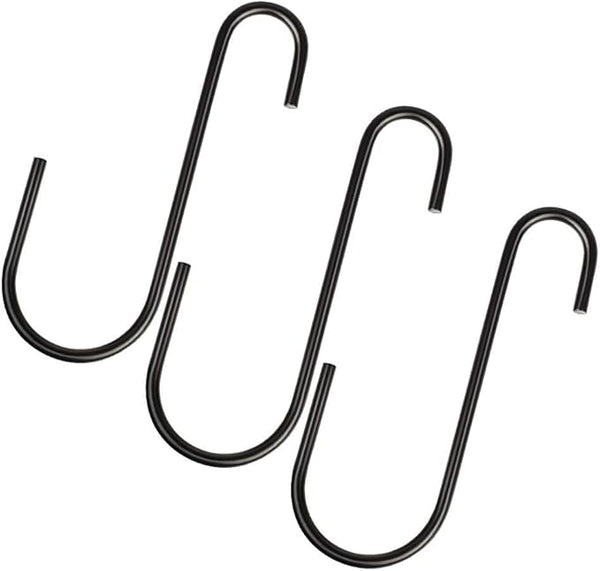 Vindar 3 Pack 6 Inches Bird Feeder Hook Heavy Duty Big S Hooks Hangers for Kitchen, Office, Wind Chimes, Lanterns, Gardening Tools, Hummingbirds Feeders, Bird House, Lanterns